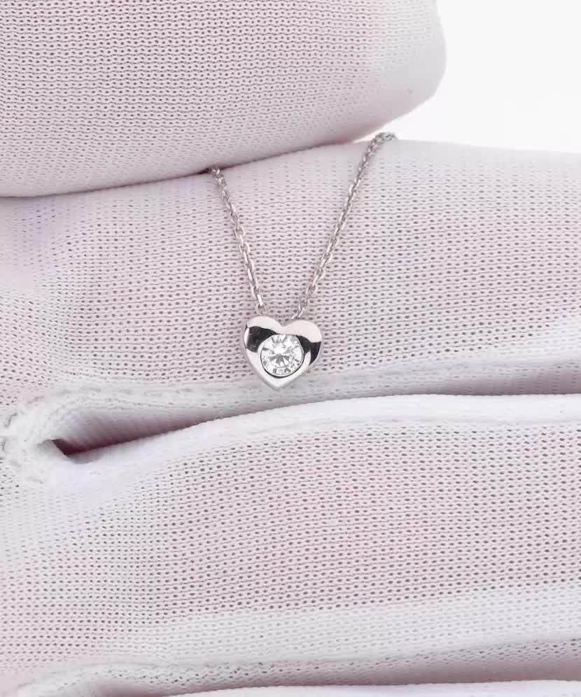 Zelta kaklarota ar cirkonija sirds piekariņu