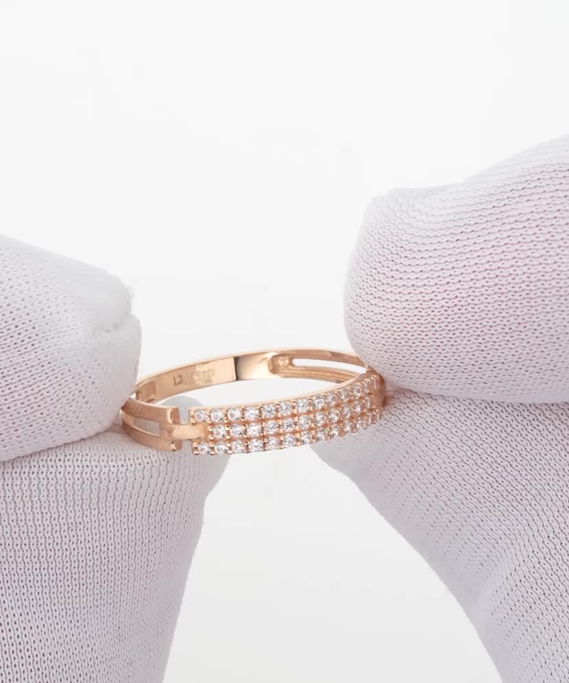 Zelta gredzens ar cirkonijiem