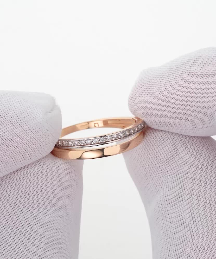 Zelta gredzens ar cirkonijiem