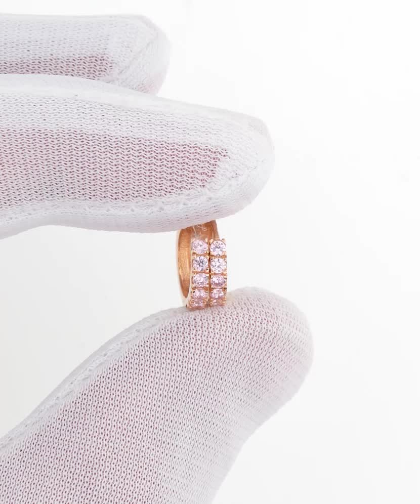 Золотые серьги с цирконами