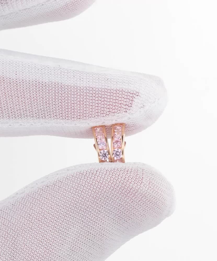 Zelta auskari ar cirkonijiem