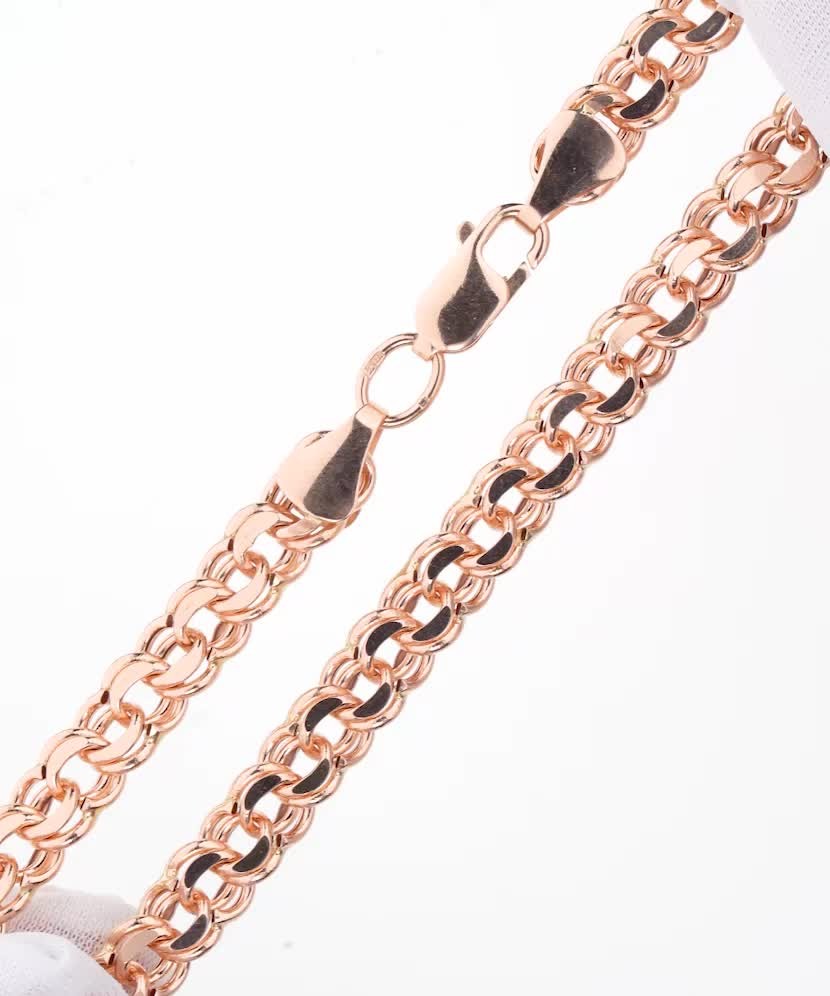 Золотой браслет "Bismark" 6.6мм