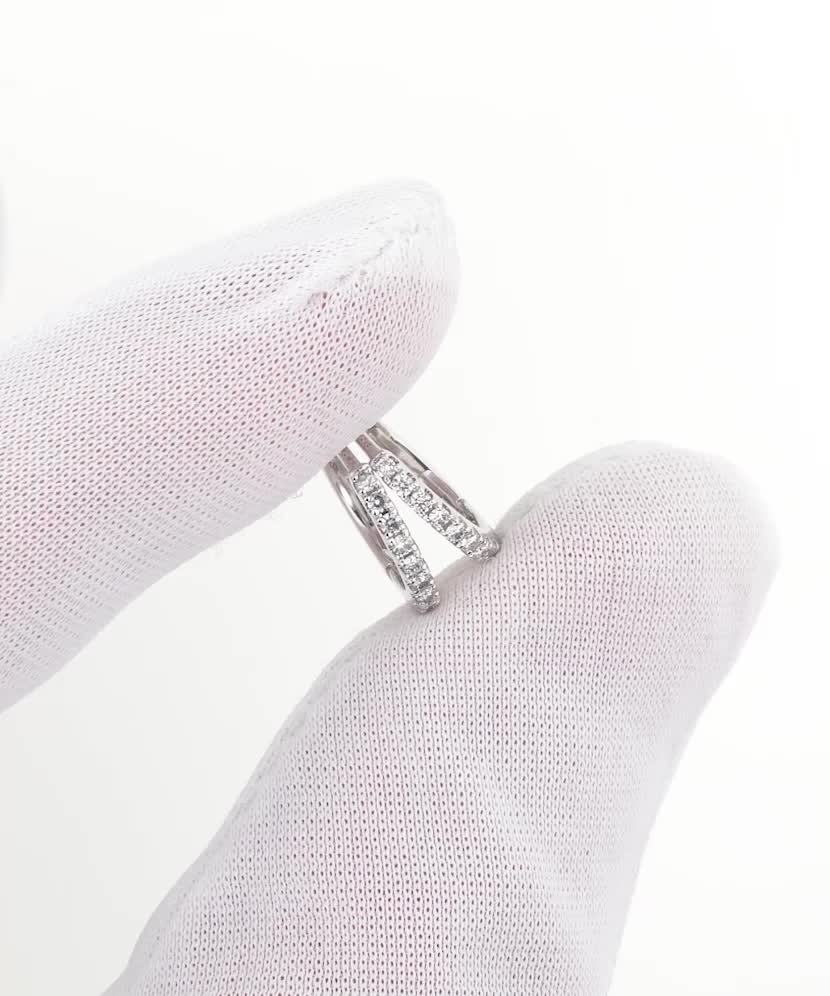 Baltā zelta auskari ar briljantiem