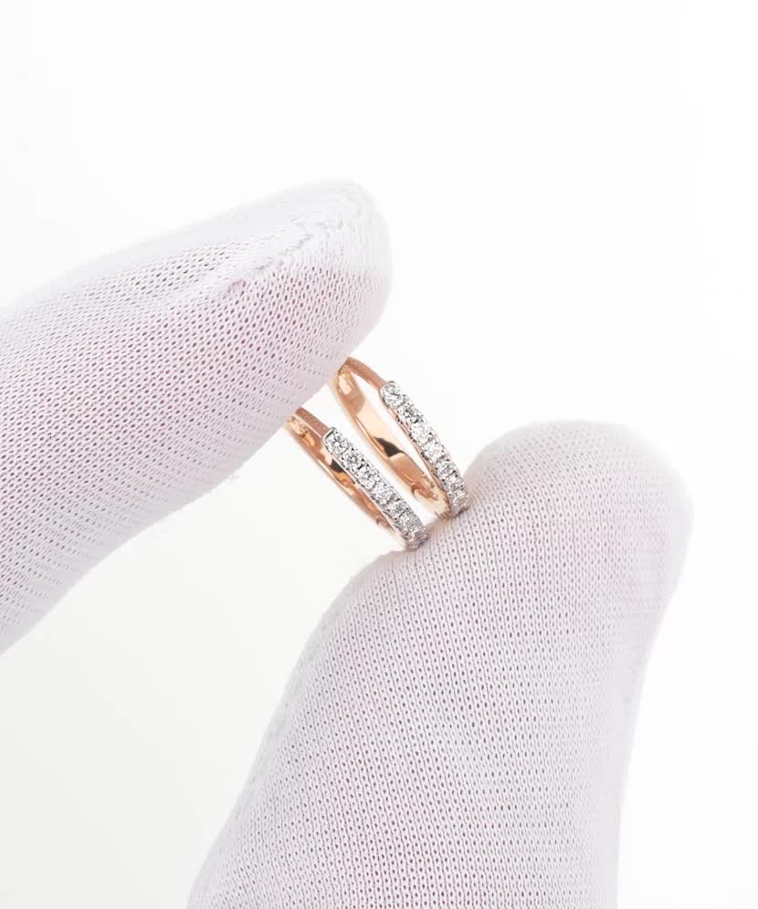 Zelta auskari ar briljantiem