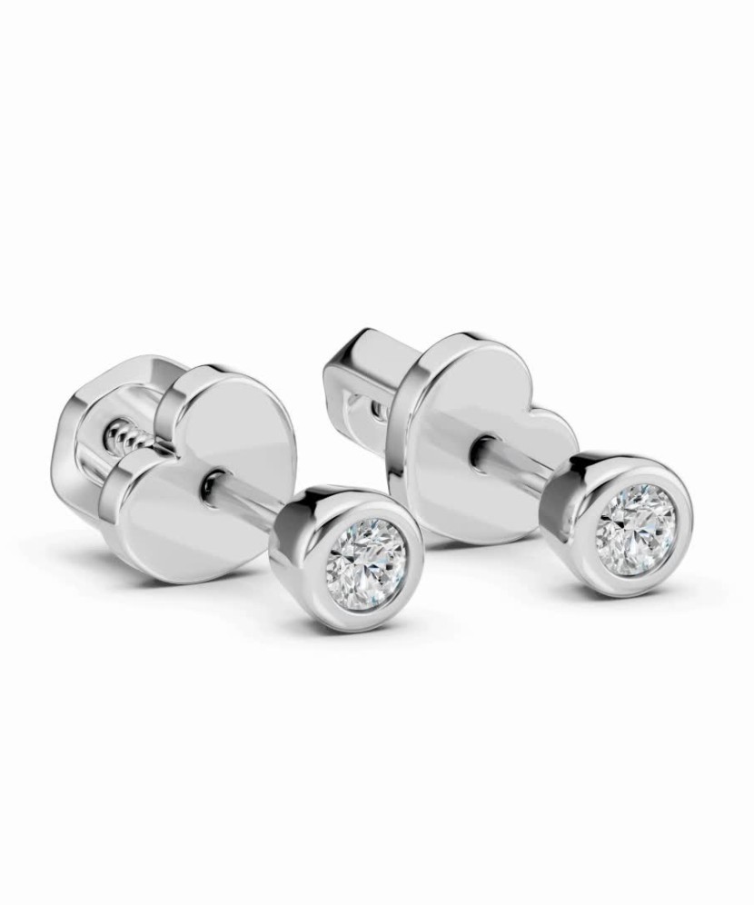 Серьги из белого золота с бриллиантами