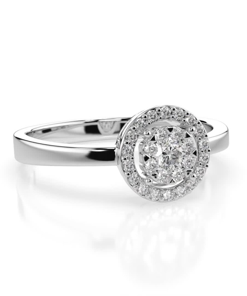 Baltā zelta gredzens ar briljantiem