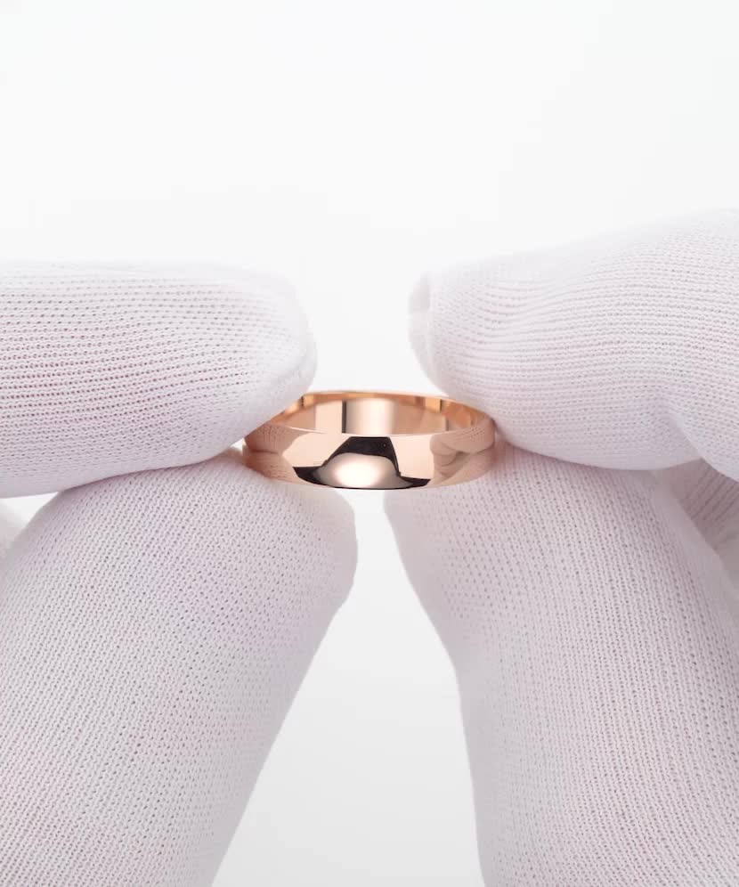 Золотое обручальное кольцо 5мм с профилем Comfort Fit