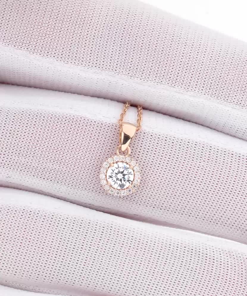 Золотой подвеска с цирконами