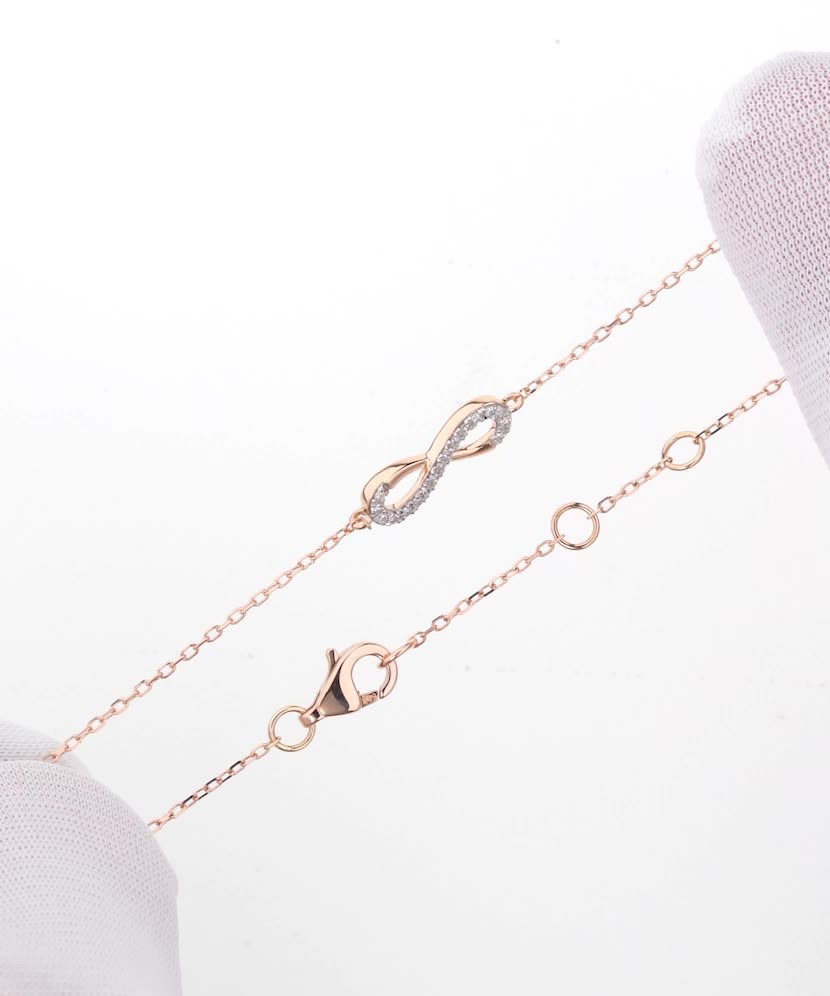 Zelta rokassprādze ar dimantiem “Bezgalība”