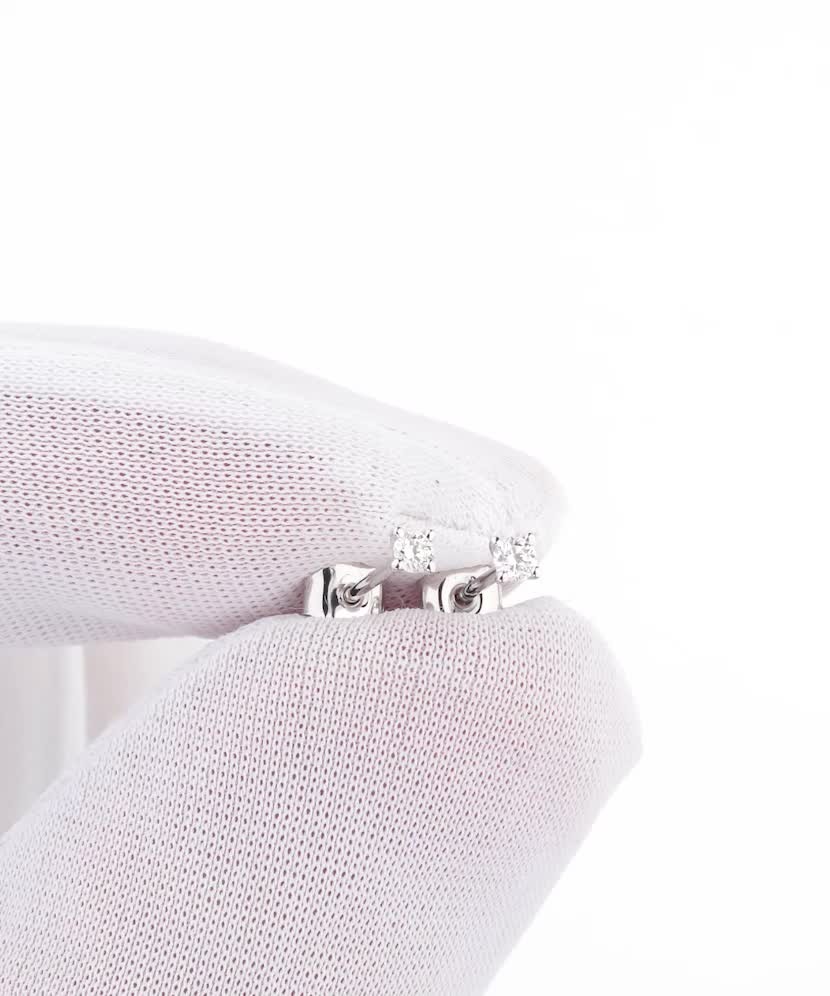 Baltā zelta auskari ar dimantiem