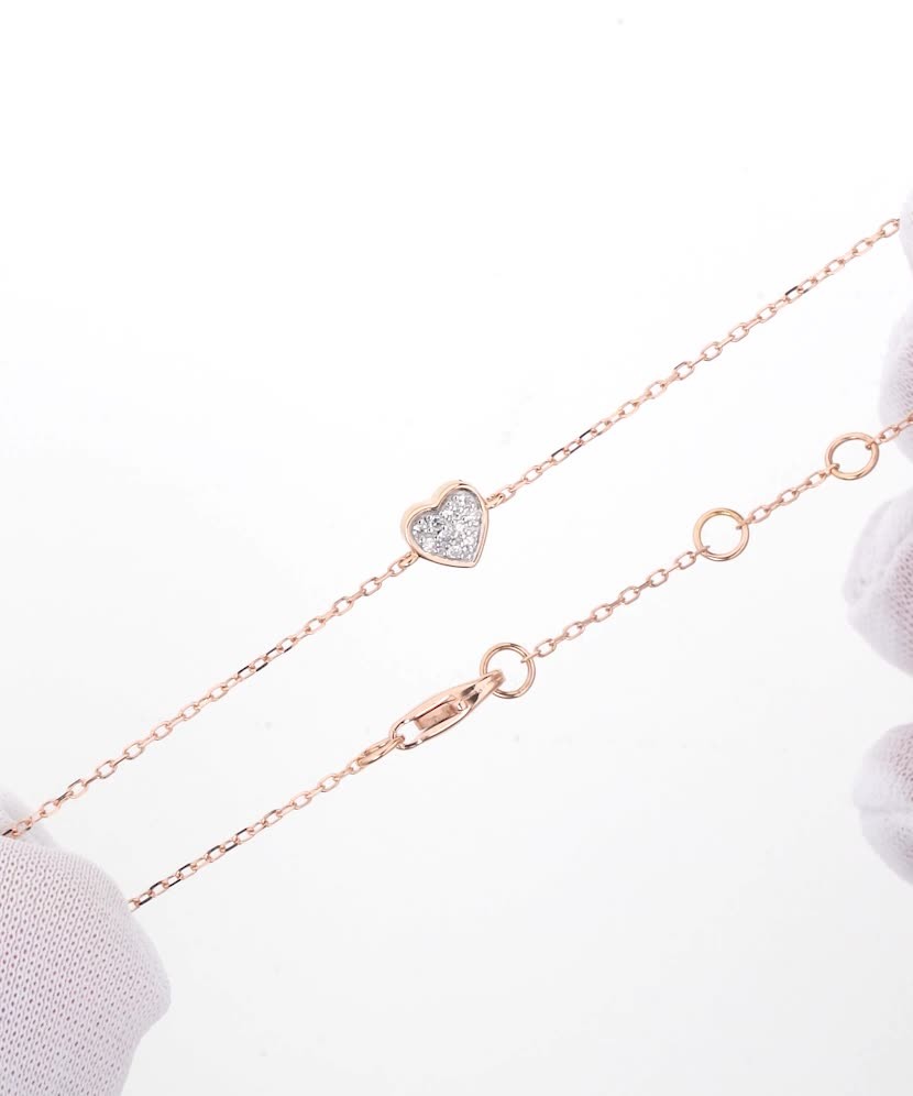 Zelta rokassprādze ar dimantiem “Sirsniņa”