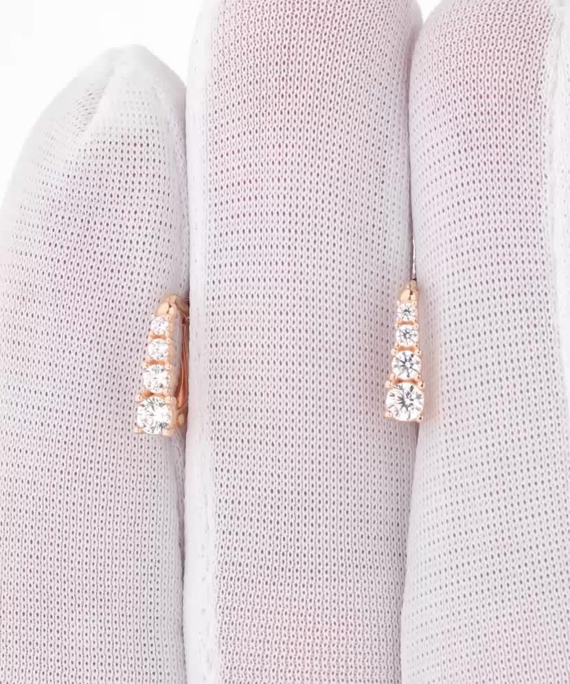 Zelta auskari ar cirkonijiem