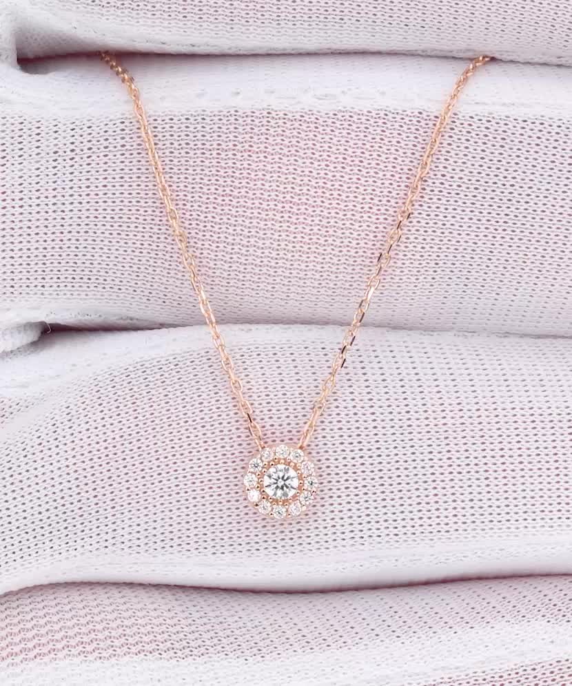 Zelta ķēdīte ar cirkonija piekariņu