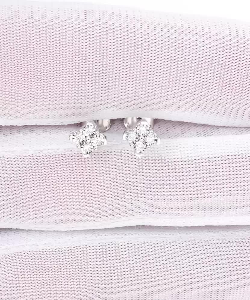 Серьги из белого золота с бриллиантами