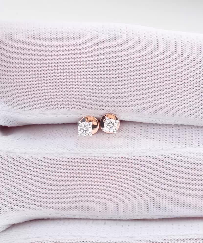 Золотые серьги с бриллиантами