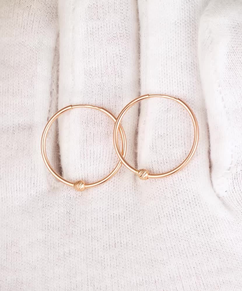 Золотые серьги конго (кольца) 22мм