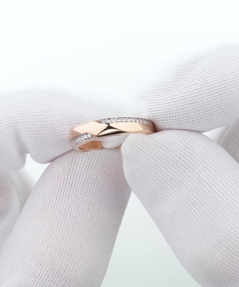 Zelta gredzens ar cirkonijiem - Goldinga