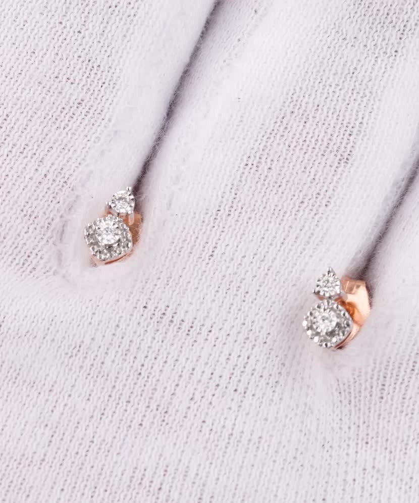 Zelta auskari ar briljantiem