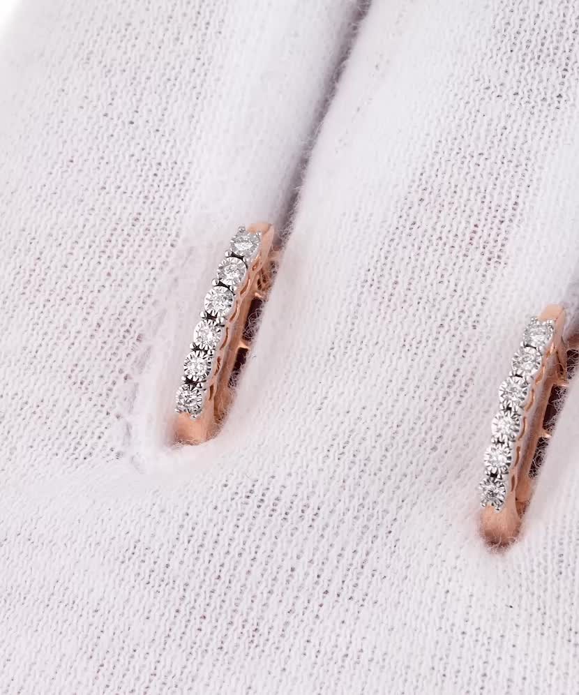 Золотые серьги с бриллиантами