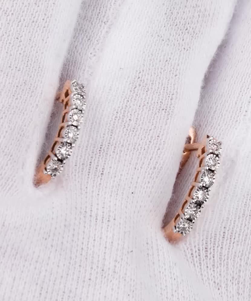 Zelta auskari ar briljantiem