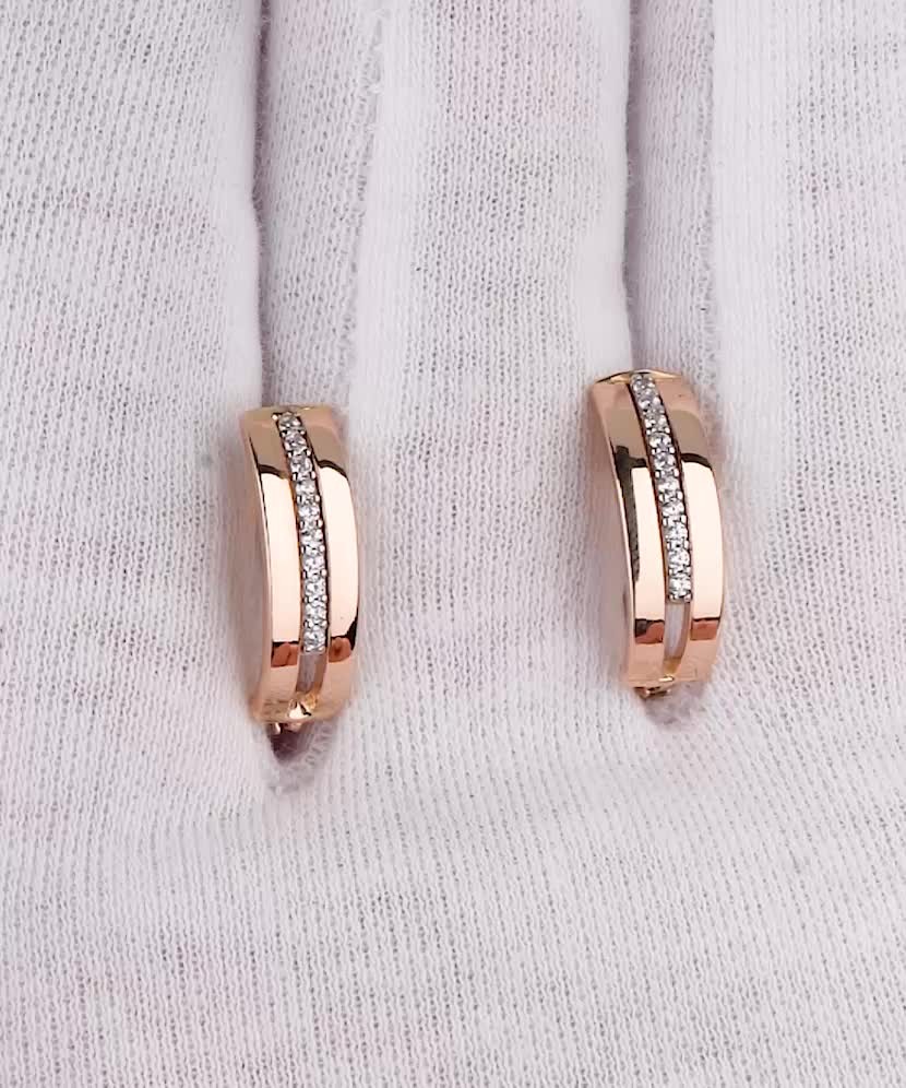 Zelta auskari ar cirkonijiem