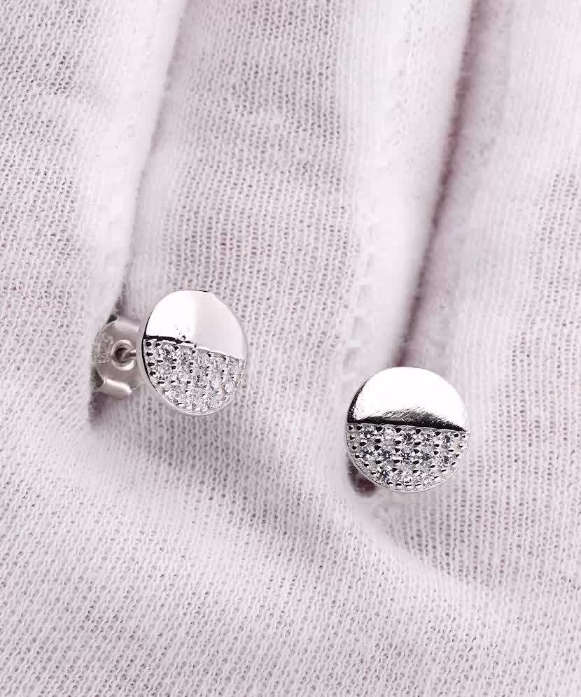 Sudraba auskari ar cirkonijiem