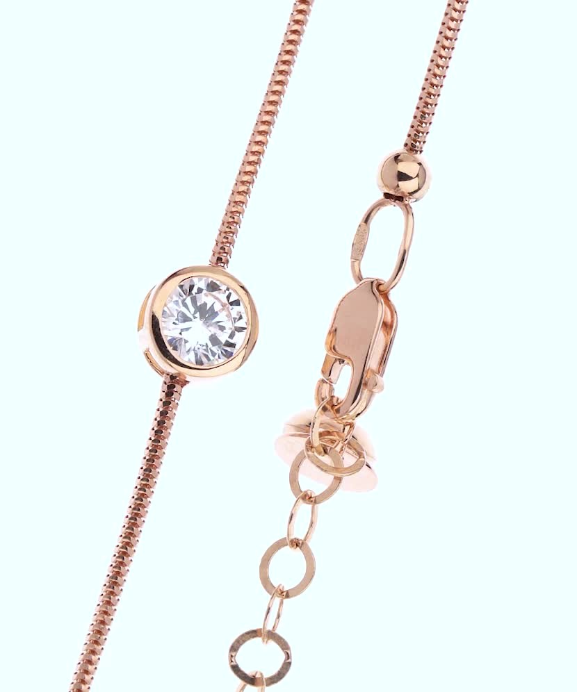 Zelta rokassprādze ar cirkonijiem