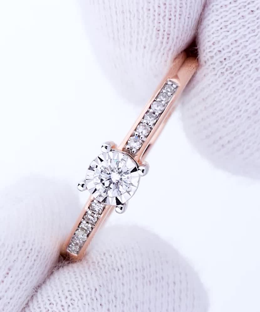 Zelta gredzens ar briljantiem - Goldinga