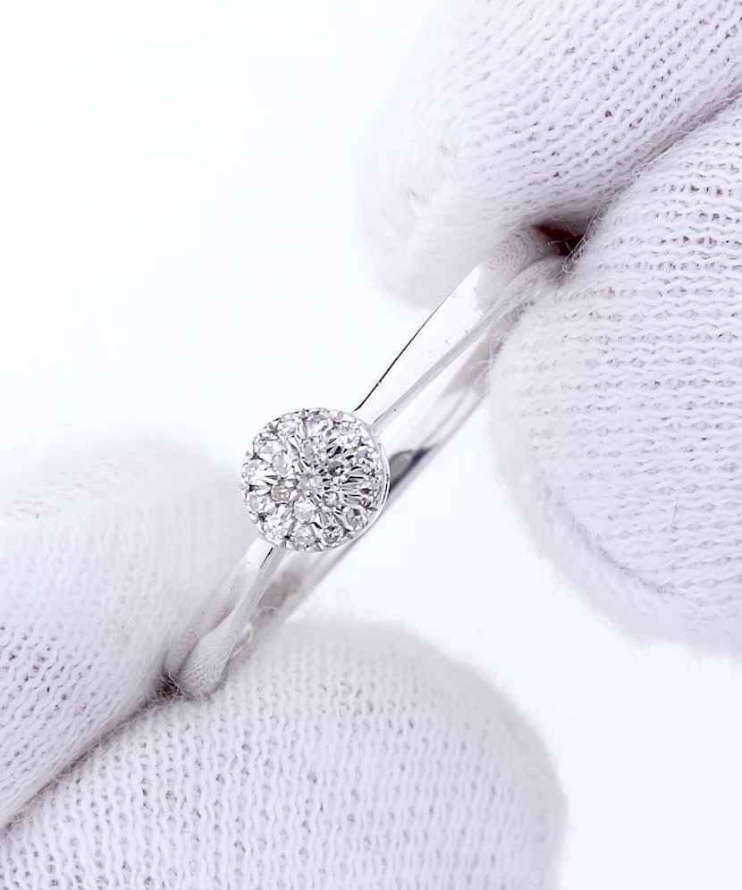 Baltā zelta gredzens ar dimantiem - Goldinga