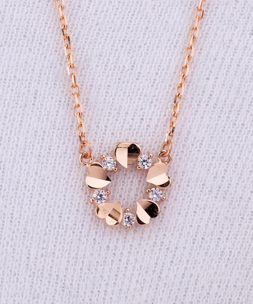 Золотая цепочка с подвеской из циркона