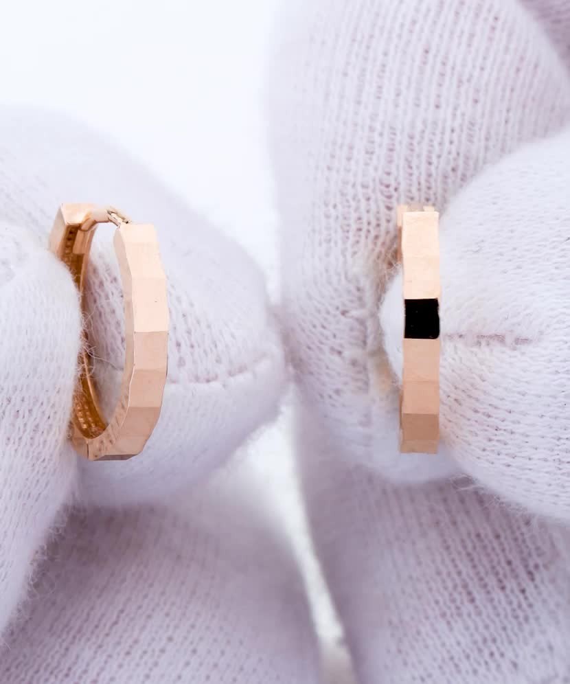 Золотые серьги кольца