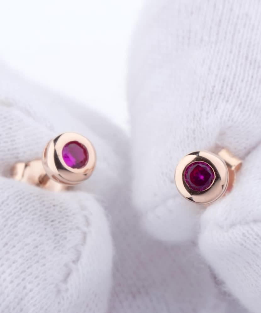 Золотые серьги с цирконами