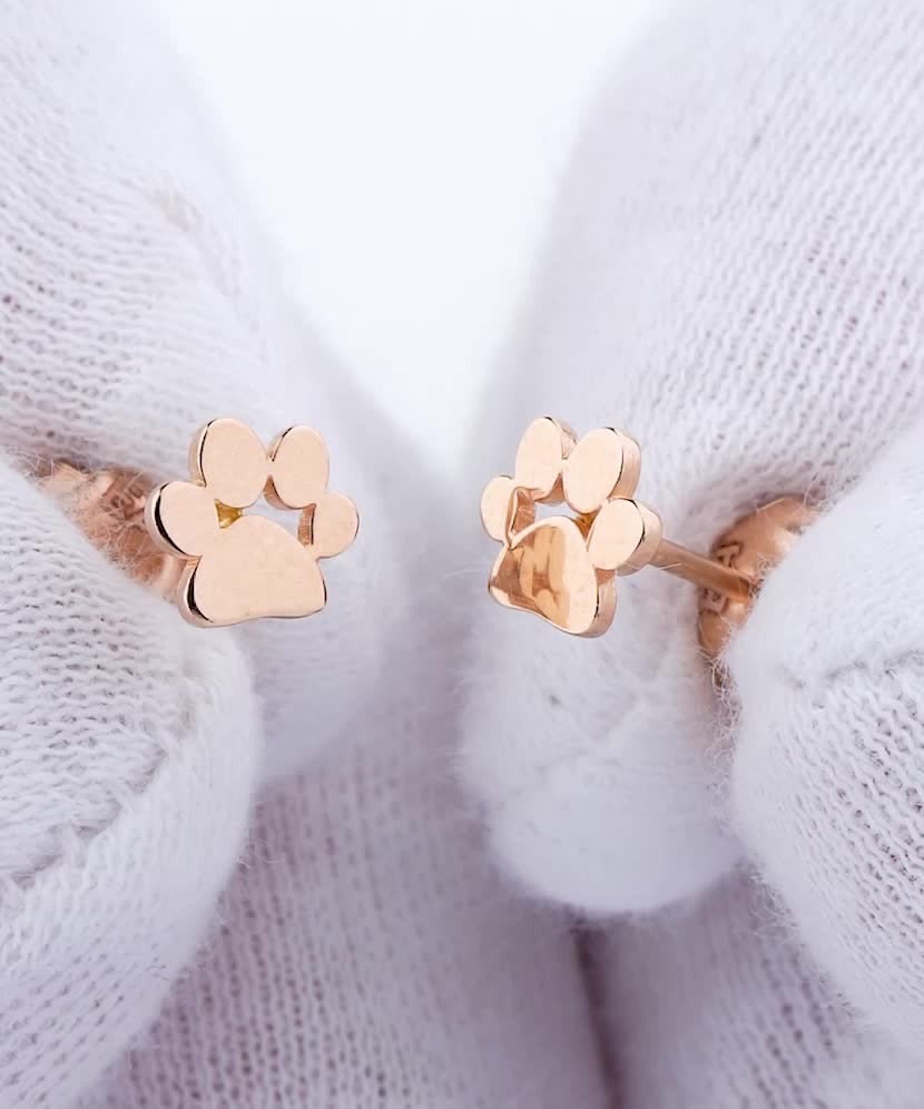 Zelta auskari "Pēda" - Goldinga