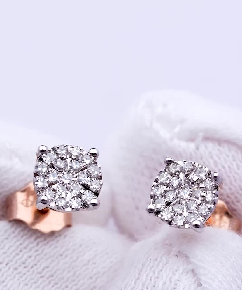 Zelta auskari ar briljantiem - Goldinga