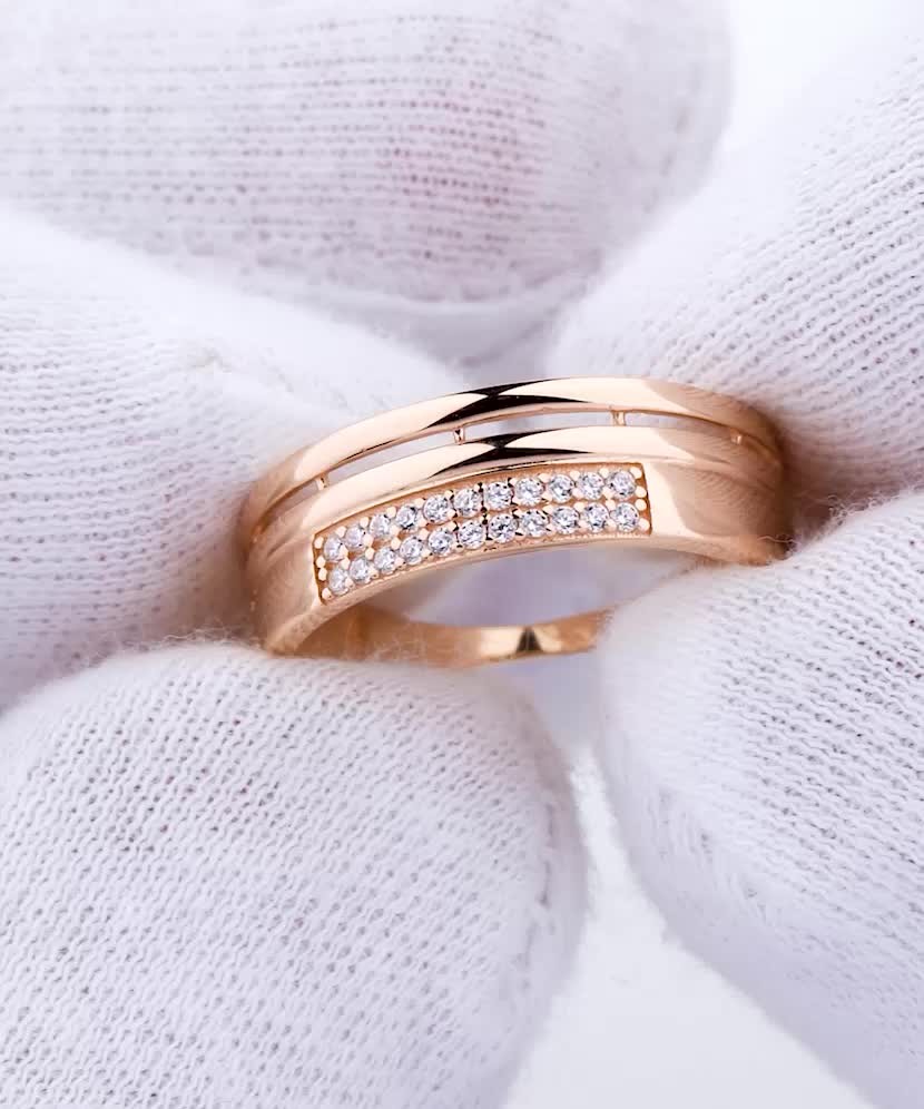 Zelta Gredzens Ar Cirkonijiem - Goldinga