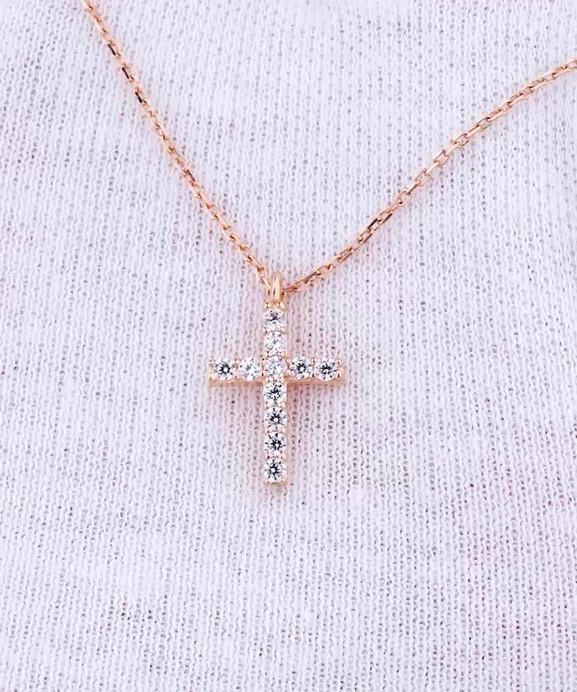 Zelta Ķēdīte Ar Cirkonija Piekariņu "krusts" - Goldinga