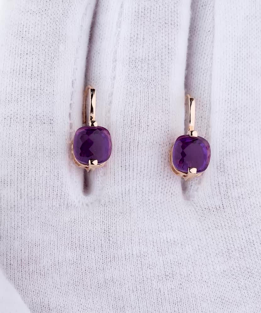 Zelta auskari ar ametistiem - Goldinga
