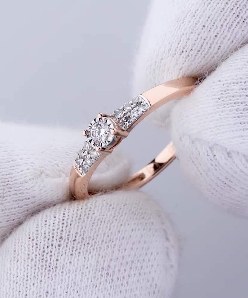 Zelta gredzens ar briljantiem - Goldinga