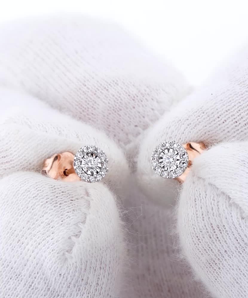 Zelta auskari ar briljantiem - Goldinga