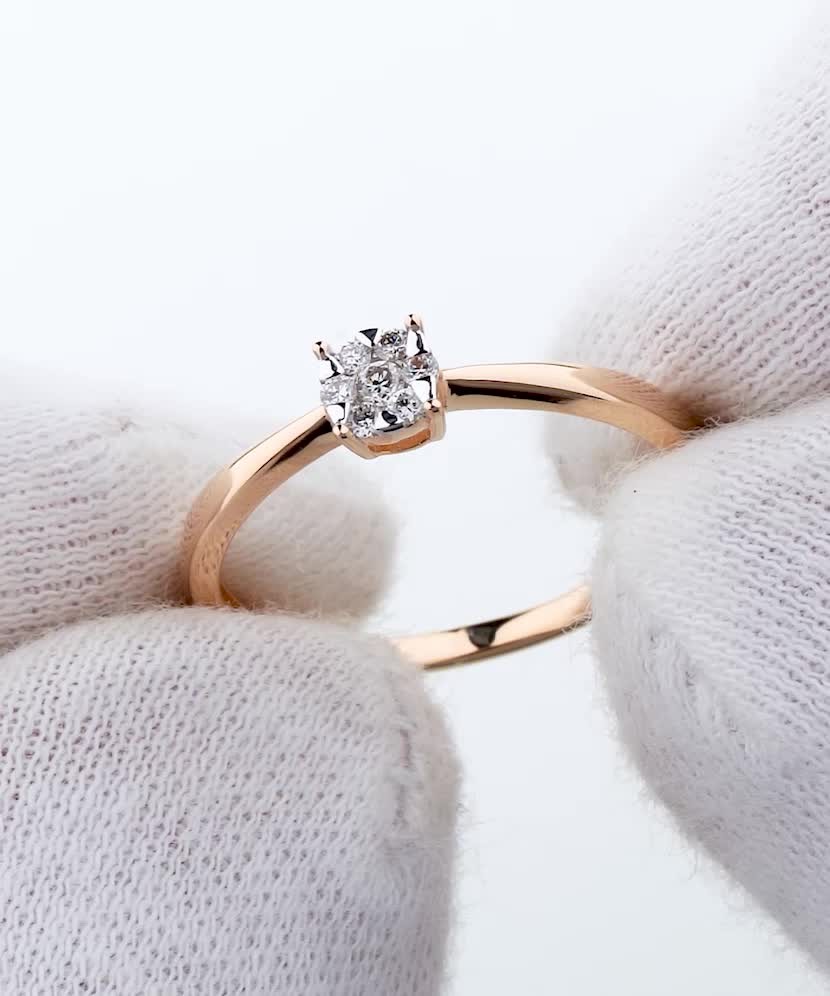 Золотое кольцо с алмазами