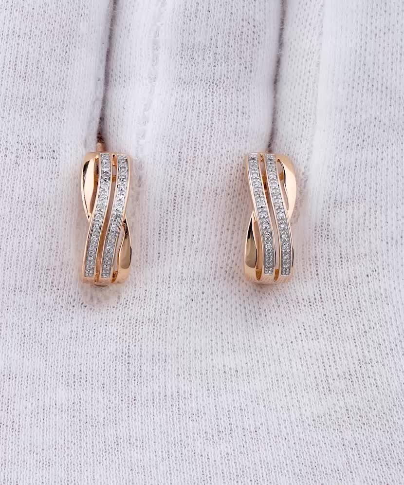 Zelta auskari ar dimantiem - Goldinga