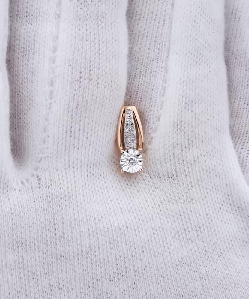 Золотой подвеска с алмазами