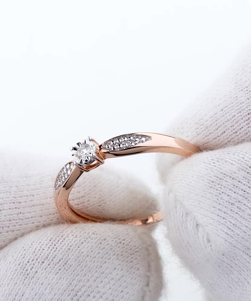 Zelta gredzens ar dimantiem - Goldinga