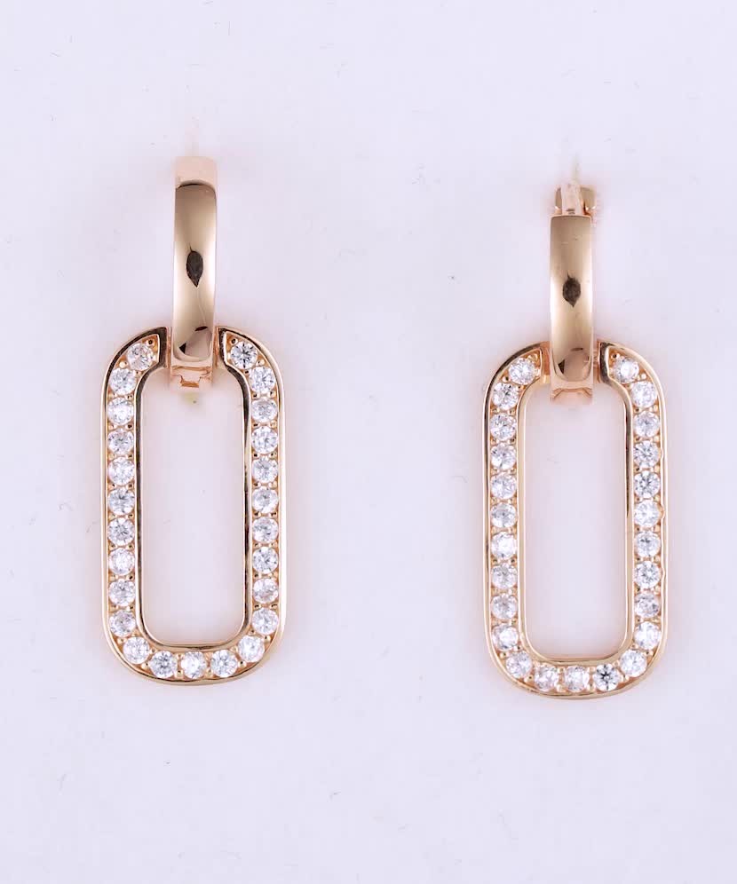 Zelta auskari ar cirkonijiem - Goldinga