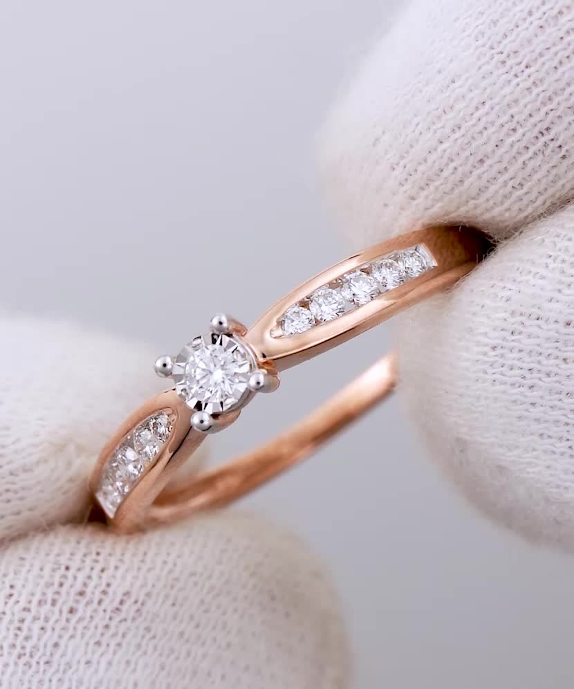 Zelta gredzens ar dimantiem - Goldinga