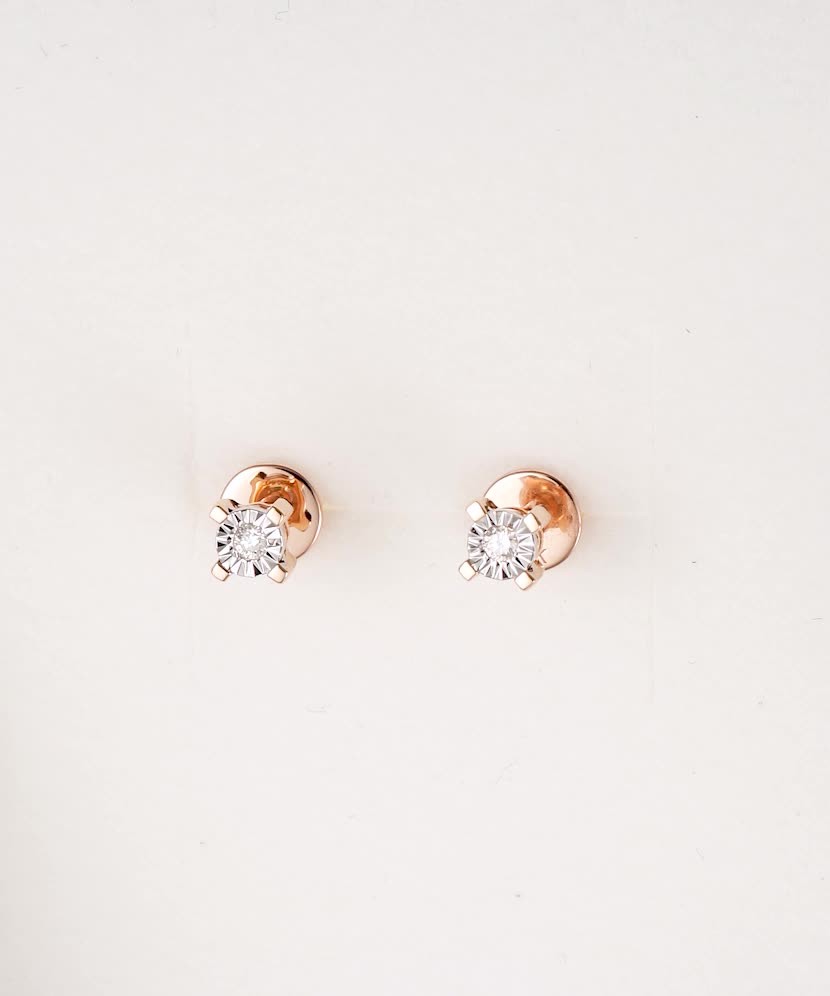 Zelta auskari ar dimantiem - Goldinga