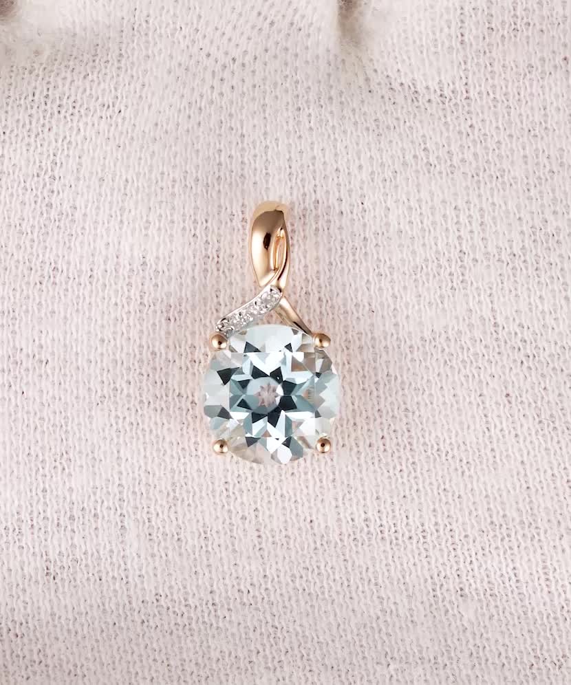 Zelta piekariņš ar topāzu un briljantiem - Goldinga