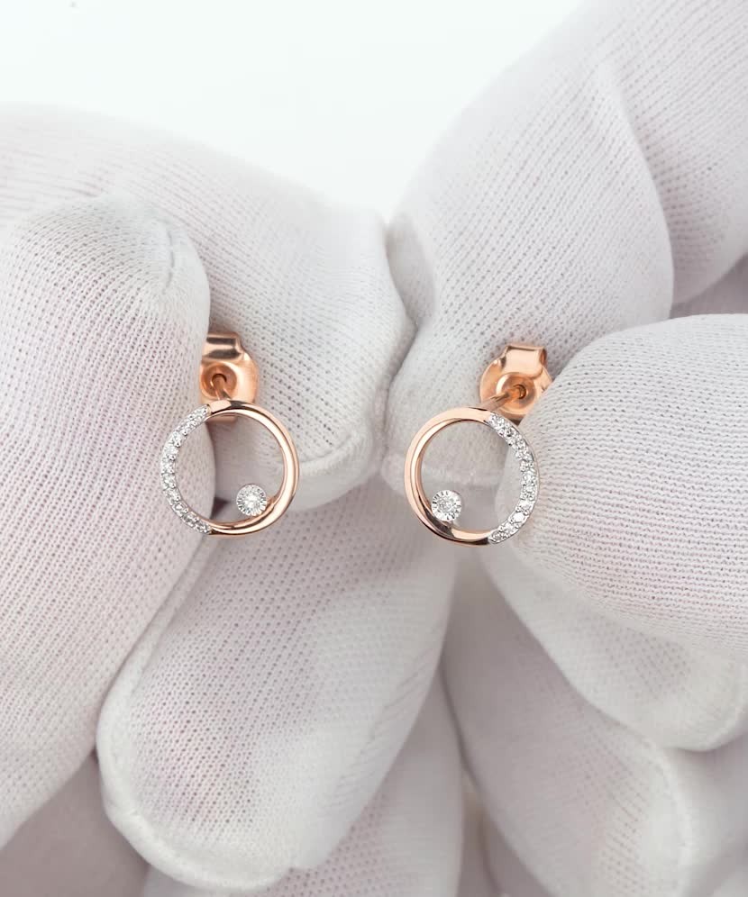 Zelta auskari ar dimantiem - Goldinga