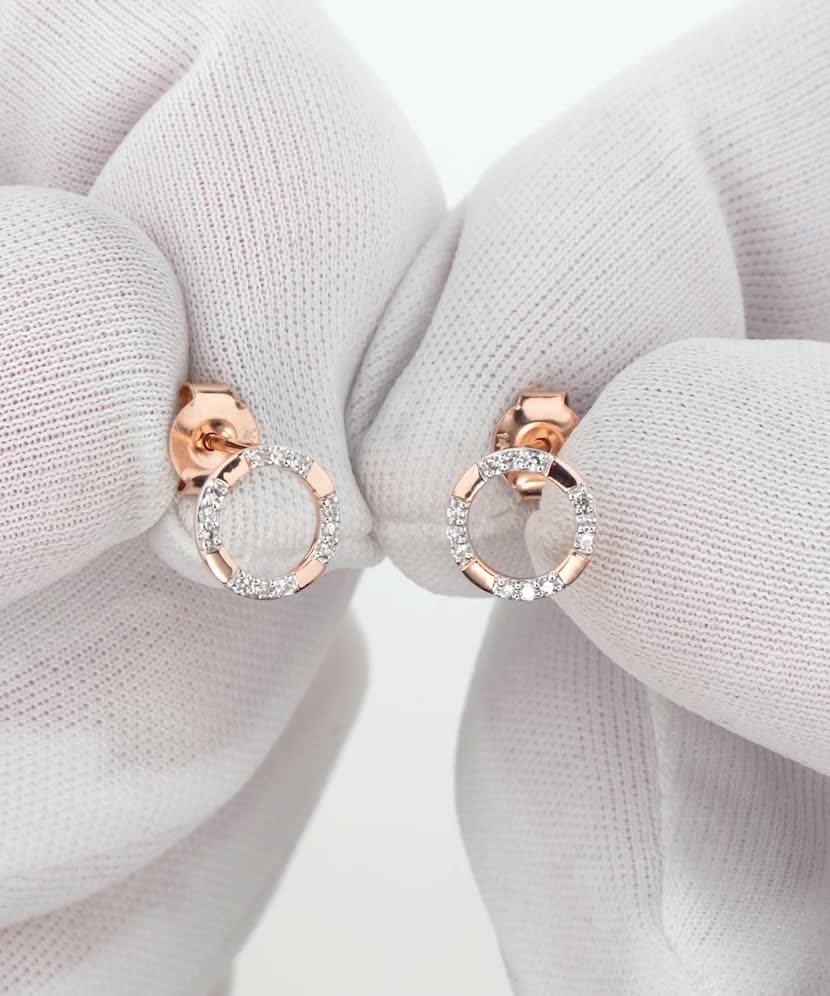 Zelta auskari ar dimantiem - Goldinga